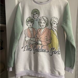 Cakeworthy Golden Girls Graphic Sweater - White, Sage Green and Lavendar